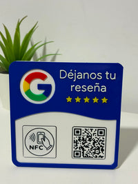 Google Reviews Stand with NFC & QR — Personalised with Your Business Name